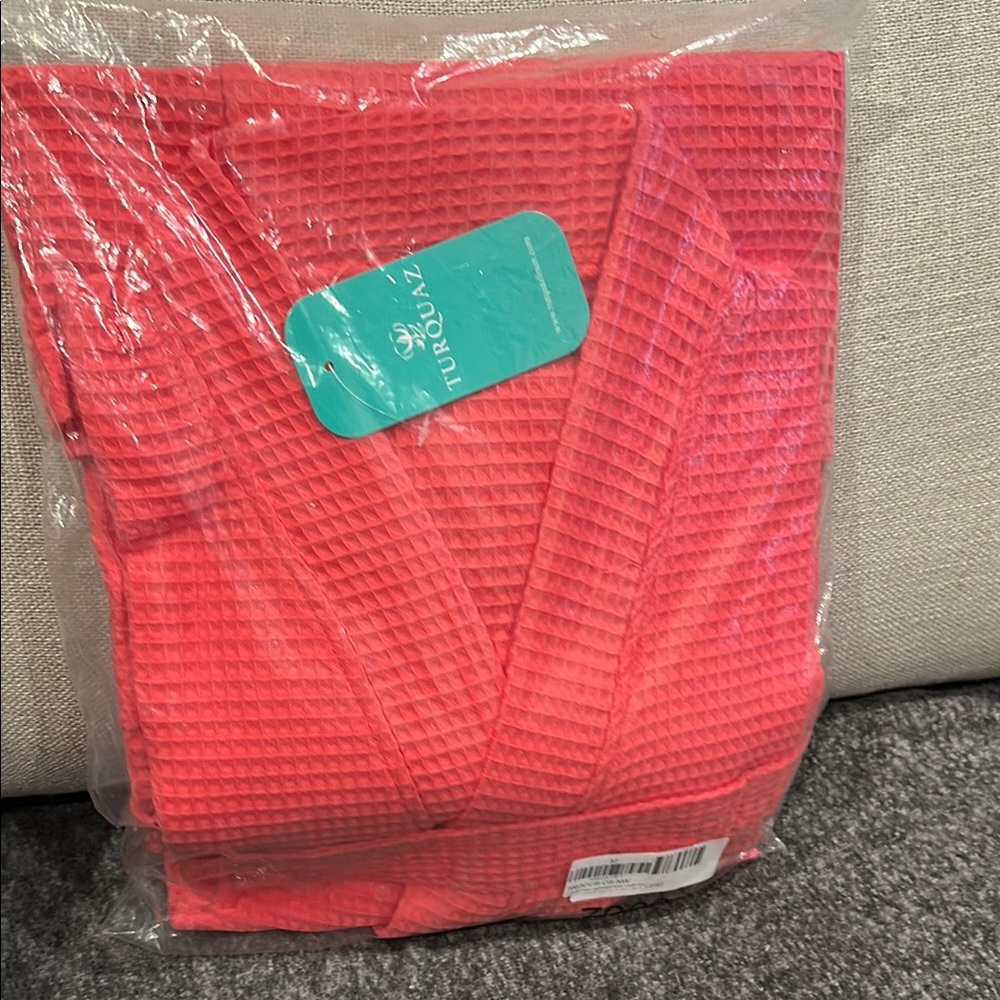 Turquaz Red Waffle Robe